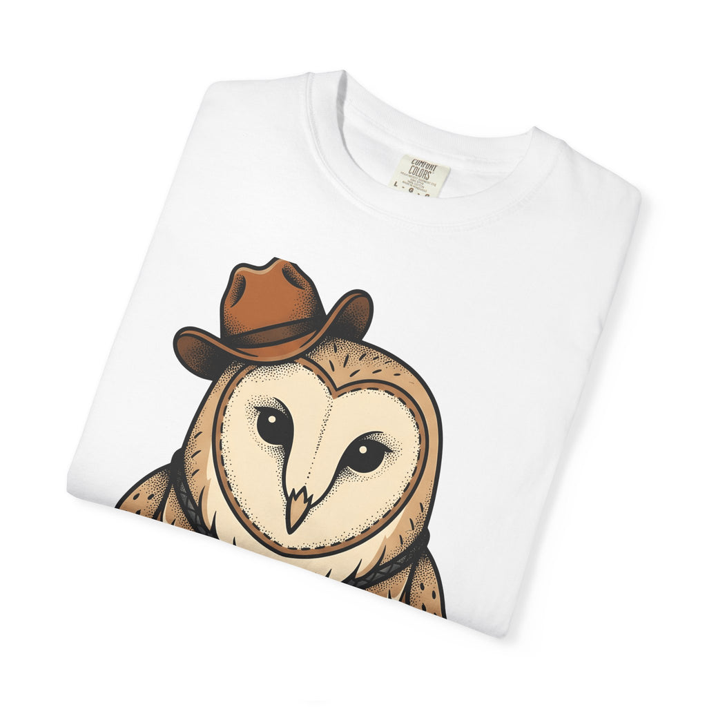 Owl Hat Western Shirt Cowgirl Cowboy Gift Women Line Art Tee Western Hat T-Shirt Rodeo Fan Minimalist Tshirt Cowboy Graphic Classic