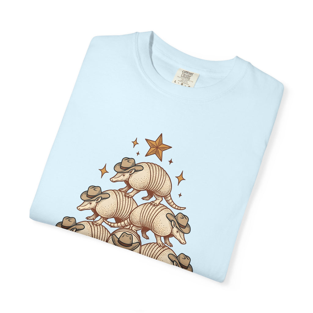 Armadillo Pile Shirt Christmas Country Gift Women Sketch Tee Dillo T-Shirt Xmas Fan Drawing Design Vintage Cowboy Cap Tshirt