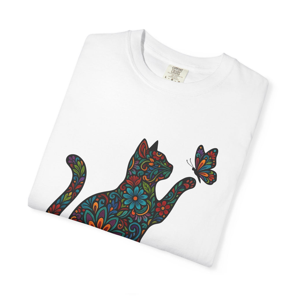 Blossom Kitty Shirt Cat Wildlife Gift Women Rustic Tee Kitten T-Shirt Cat Fan Animal Graphic Wildlife Illustration Cat Enthusiast Rustic