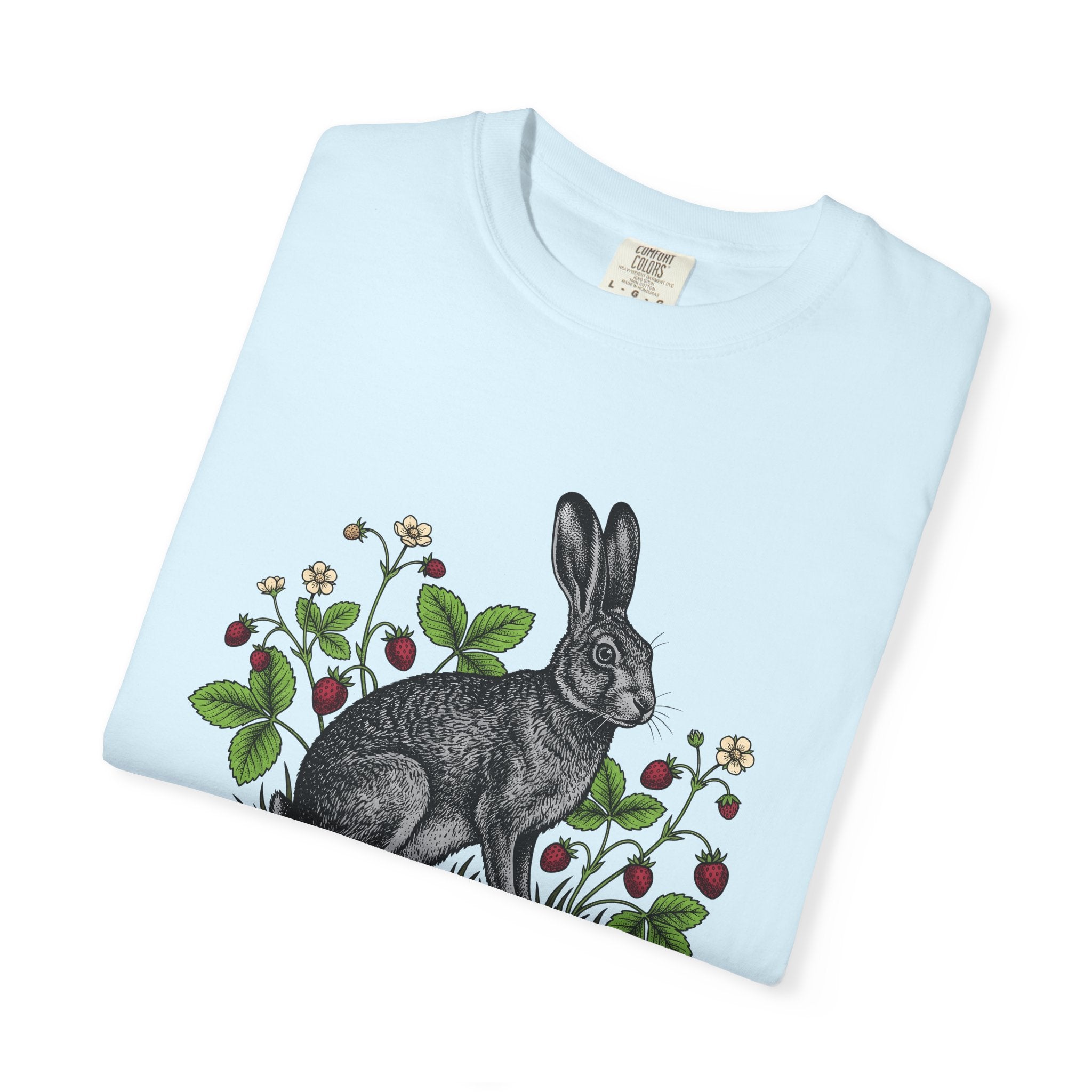 Hare Drawing Shirt Animals Wildlife Gift Women Garden Tee Rabbit T-Shirt Bunny Fan Hare Tshirt Wildlife Graphic Classic Fruit Tshirt