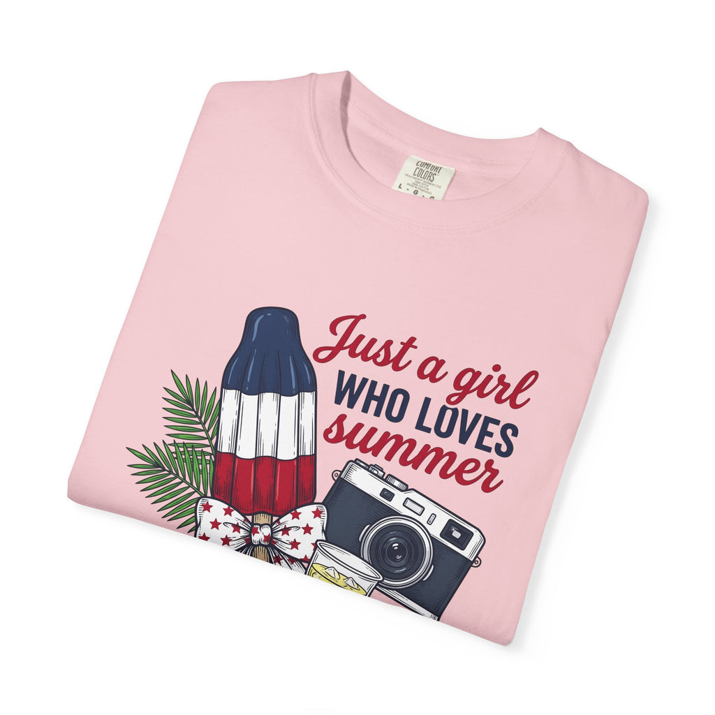 Patriotic Popsicle Shirt 4th Of July Summer Gift Women Hand Drawn Tee Popsicle T-Shirt Independence Day Fan Illustrated Tshirt Summer