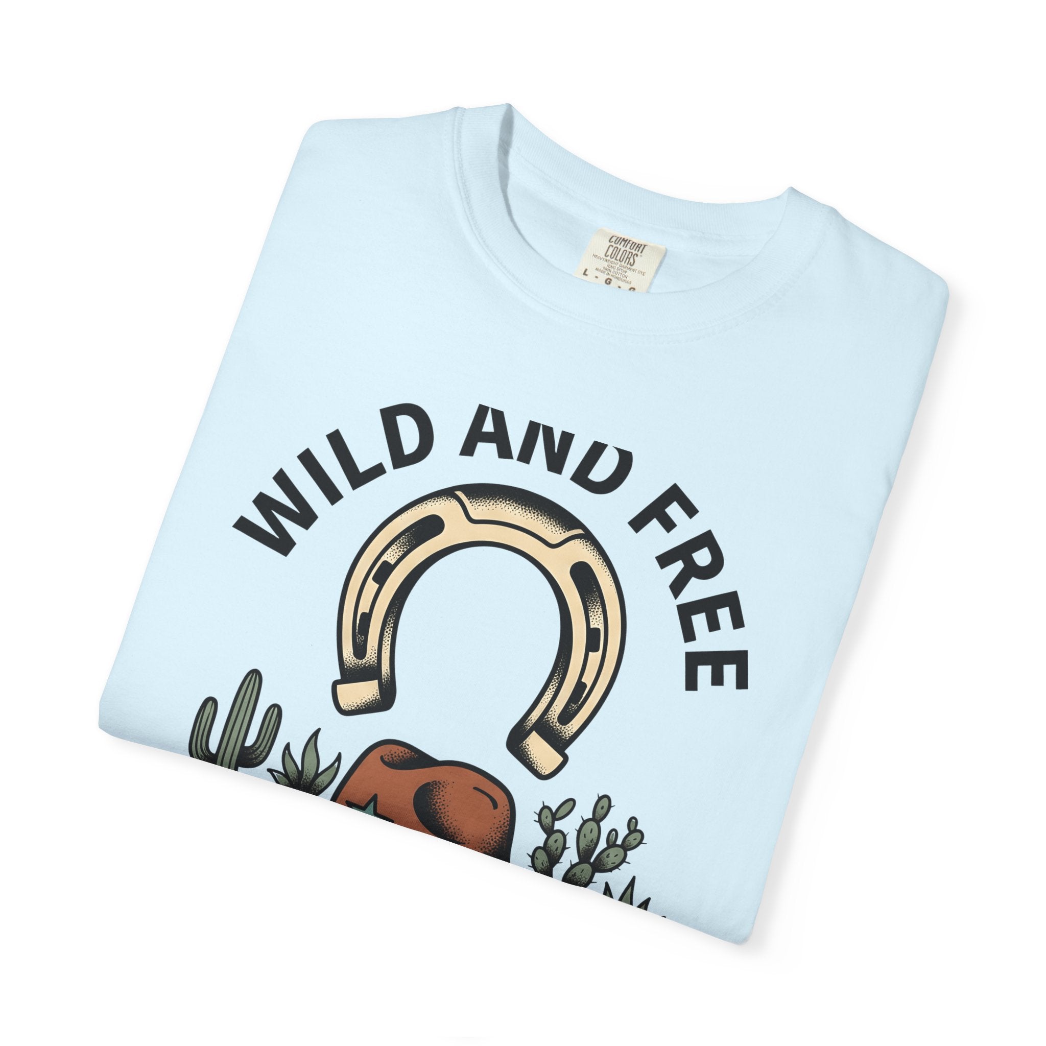 Cowboy Hat Shirt Cowgirl Ranch Gift Women Old West Tee Stetson T-Shirt Cowboy Fan Western Tshirt Farm Graphic Hand Drawn Horseshoe Tshirt