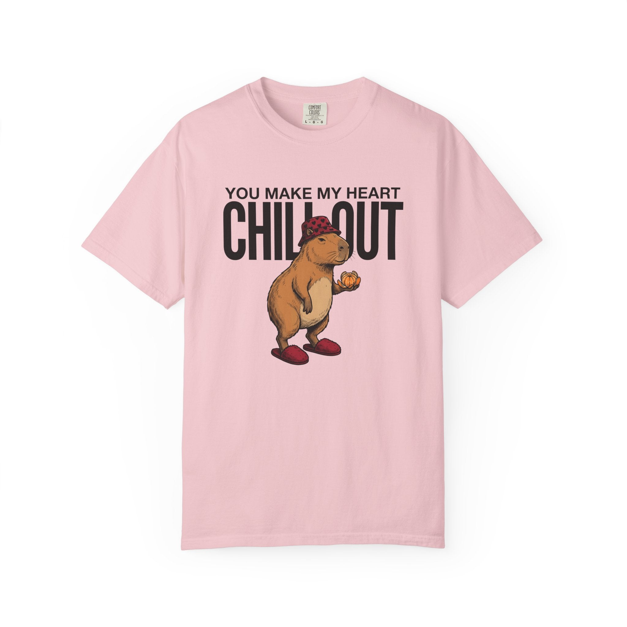 Capybara Graphic Shirt St. Valentine's Day Animal Gift Women Hand Drawn Tee Rodent T-Shirt Valentine Fan Illustrated Tshirt Creature Graphic
