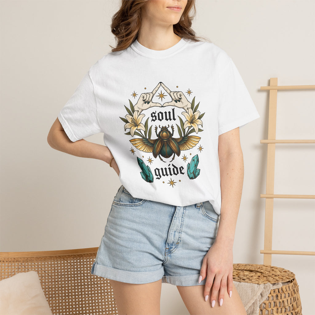 Scarab Bug Shirt Boho Chic Holistic Gift Women Ethnic Tee Beetle T-Shirt Bohemian Enthusiast Tribal Tshirt Spiritual Graphic Old School