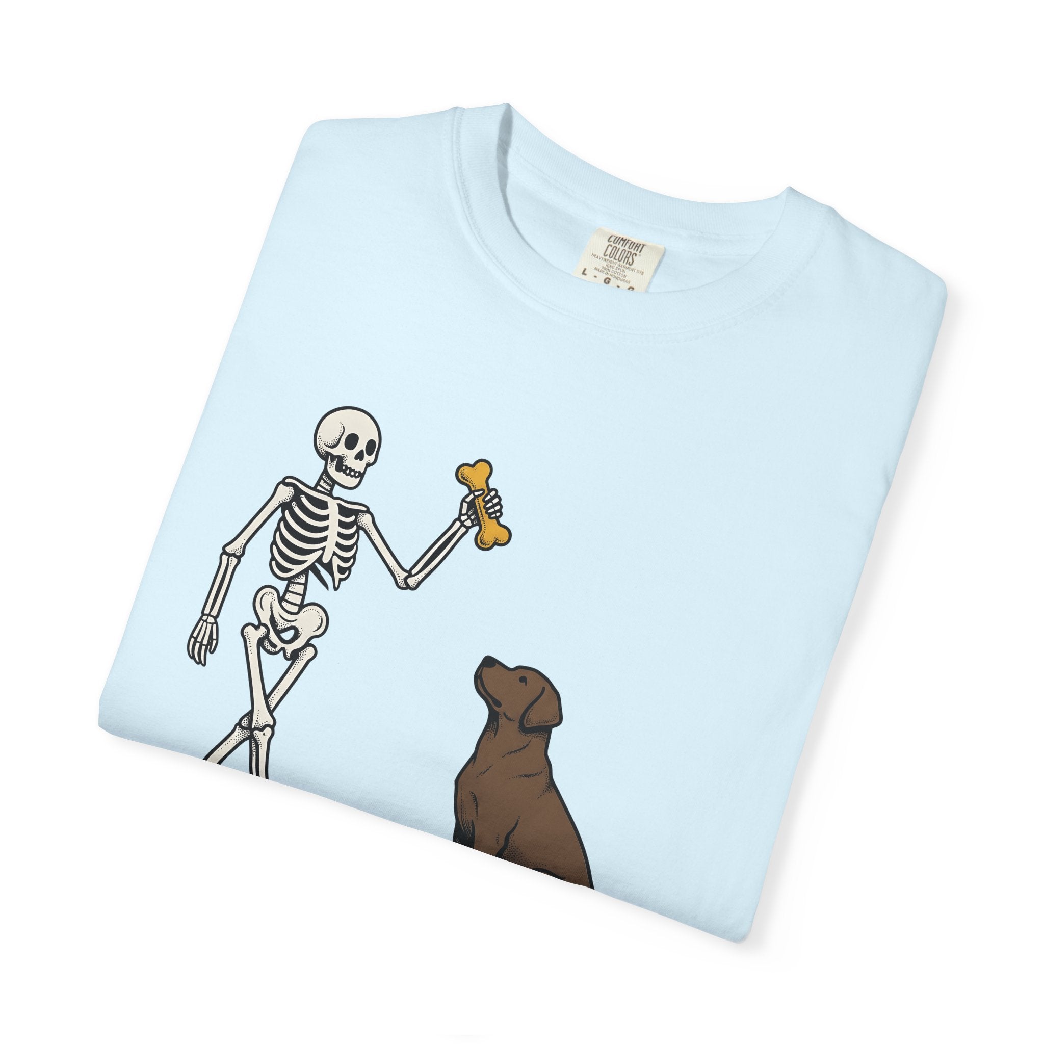 Bony Dog Shirt Dog Scary Gift Women Animated Tee Hound T-Shirt Dog Fan Cartoon Tshirt Spooky Graphic Old School Chew Bone Tshirt