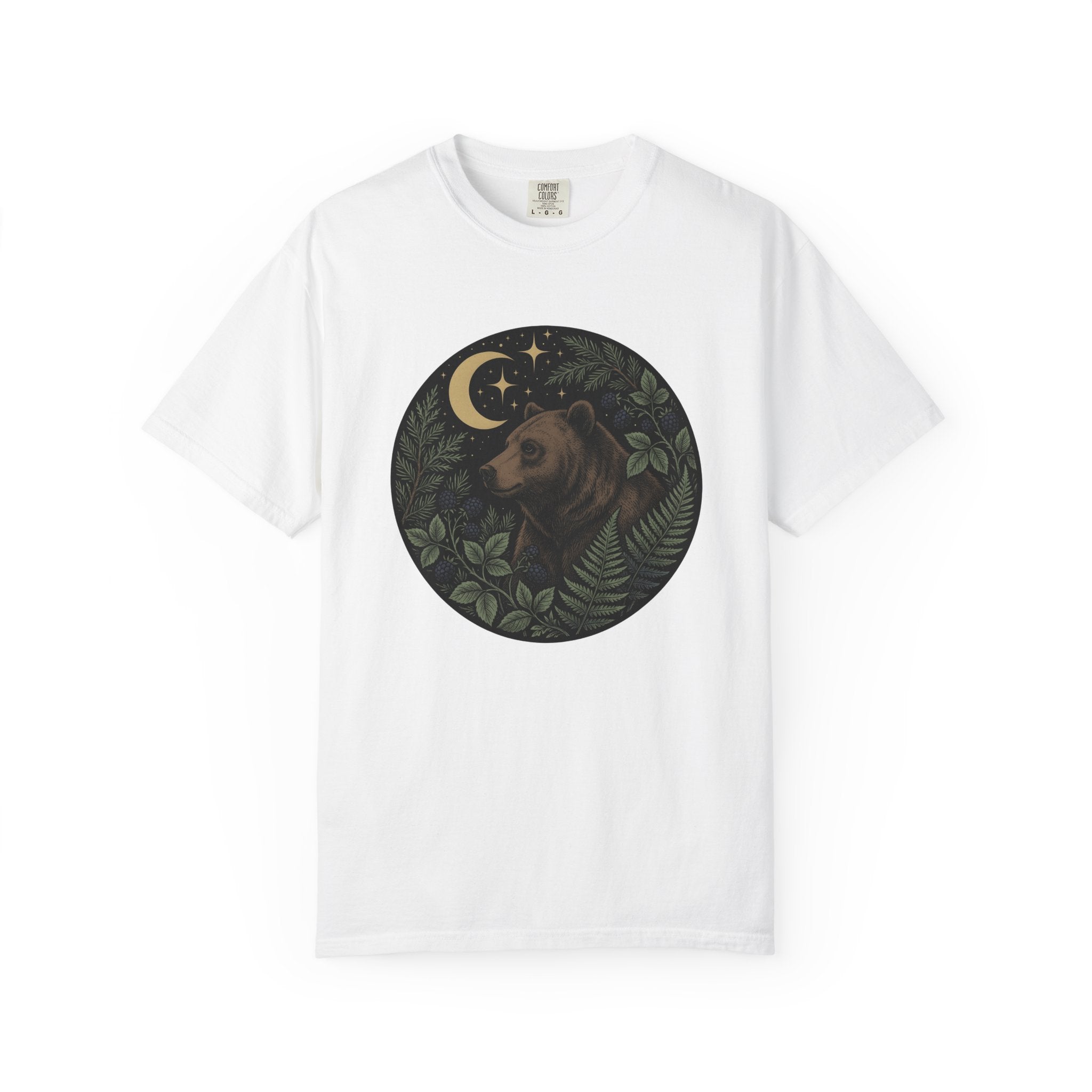 Bear Woodland Shirt Animals & Flowers Outdoors Gift Women Floral Tee Bear T-Shirt Wildlife Fan Botanical Tshirt Wilderness Graphic Retro