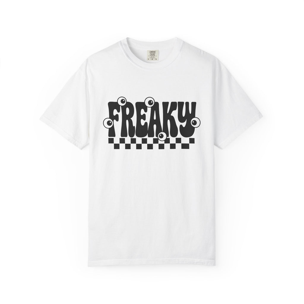 Monster Eyes Shirt Halloween Spooky Gift Women Bold Tee Eyeballs T-Shirt Horror Fan Creepy Tshirt Creepy Graphic Retro Checkerboard Tshirt