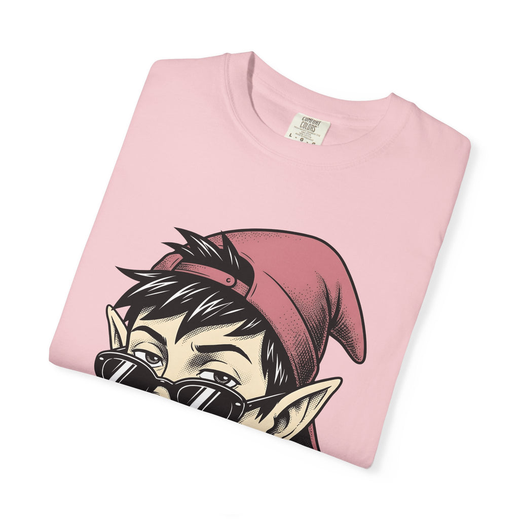 Funny Elf Shirt Christmas Joke Gift Women Comic Tee Elf T-Shirt Xmas Fan Cartoon Tshirt Pun Graphic Vintage Shades Tshirt