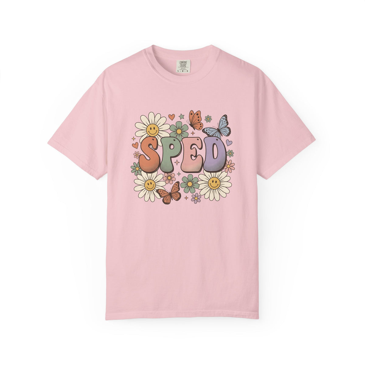 Happy Flowers Shirt Teachers School Unisex Gift Vintage Tee Florals T-Shirt