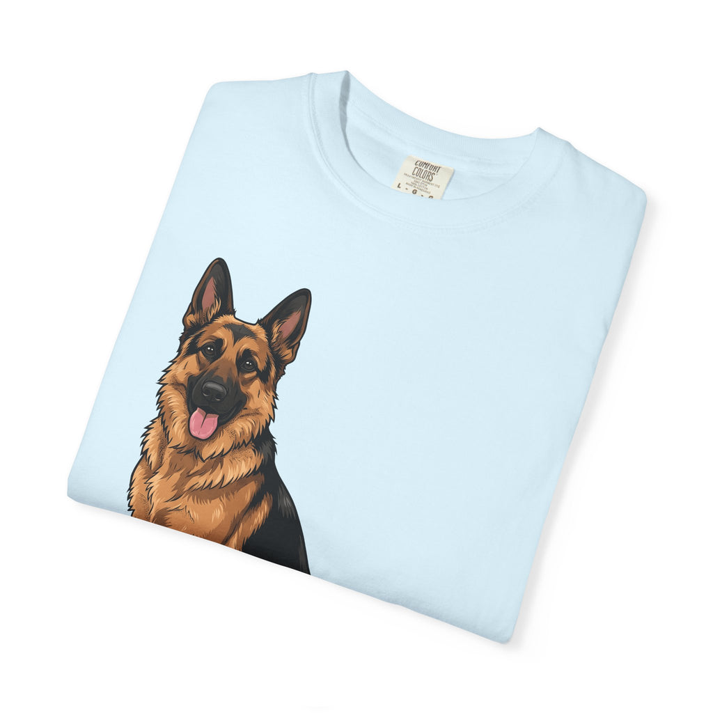 German Shepherd Shirt Dog Companion Gift Women Doodle Tee Alsatian T-Shirt Dog Fan Shepherd Graphic Design Illustration Drawing Outline