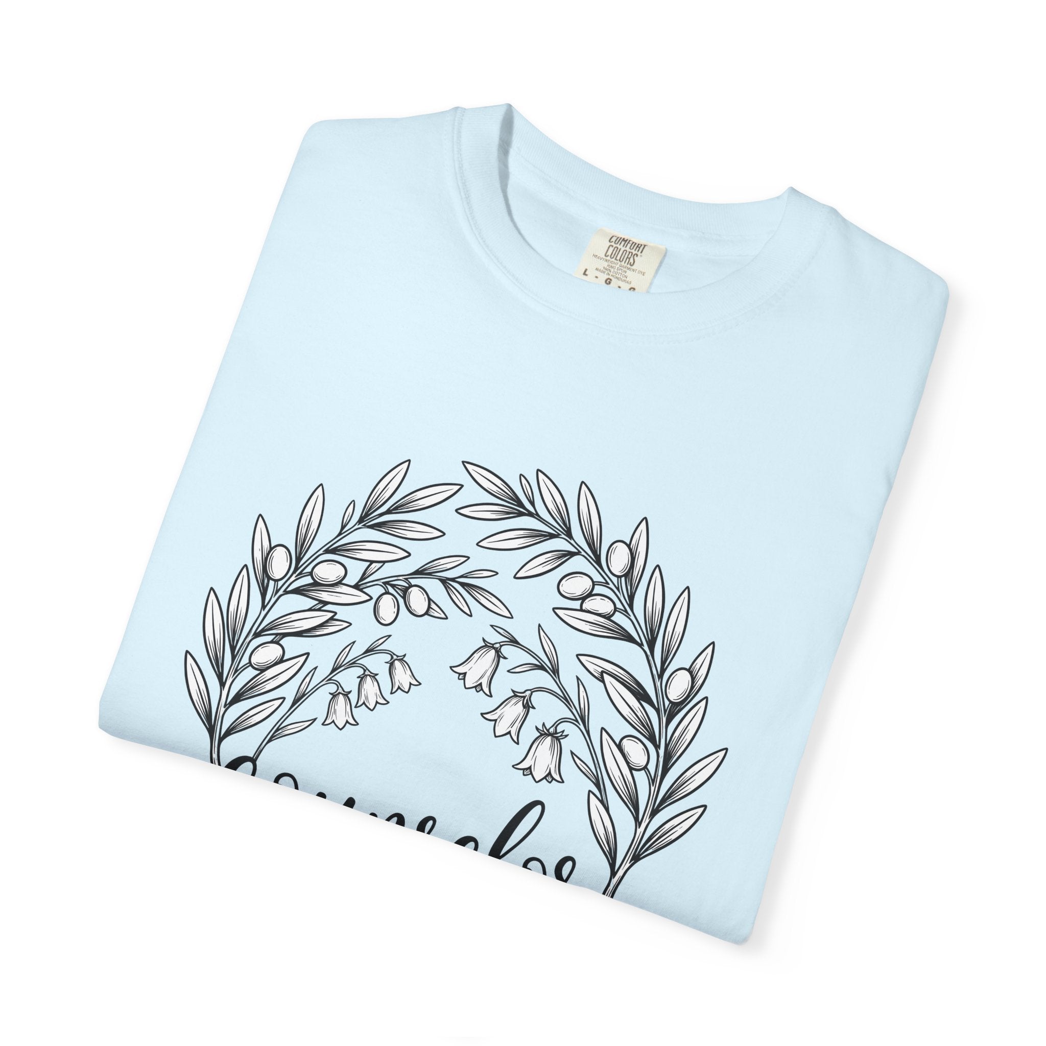 Botanical Wreath Shirt Counselor Floral Gift Women Hand Drawn Tee Wreath T-Shirt Therapist Enthusiast Illustrated Tshirt Floral Graphic