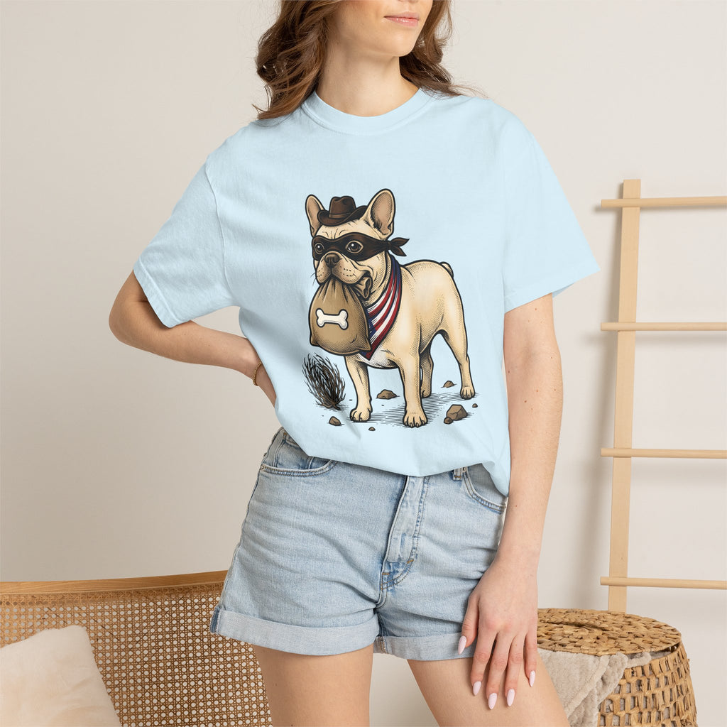 French Bulldog Shirt Dog Ranch Gift Women Animated Tee Bulldog T-Shirt Dog Fan Cartoon Tshirt Farm Graphic Old School Western Hat Tshirt
