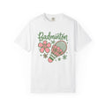 Badminton Racket Shirt Badminton Floral Gift Women Playful Tee Racket T-Shirt Badminton Enthusiast Fun Tshirt Botanical Graphic Retro Flower