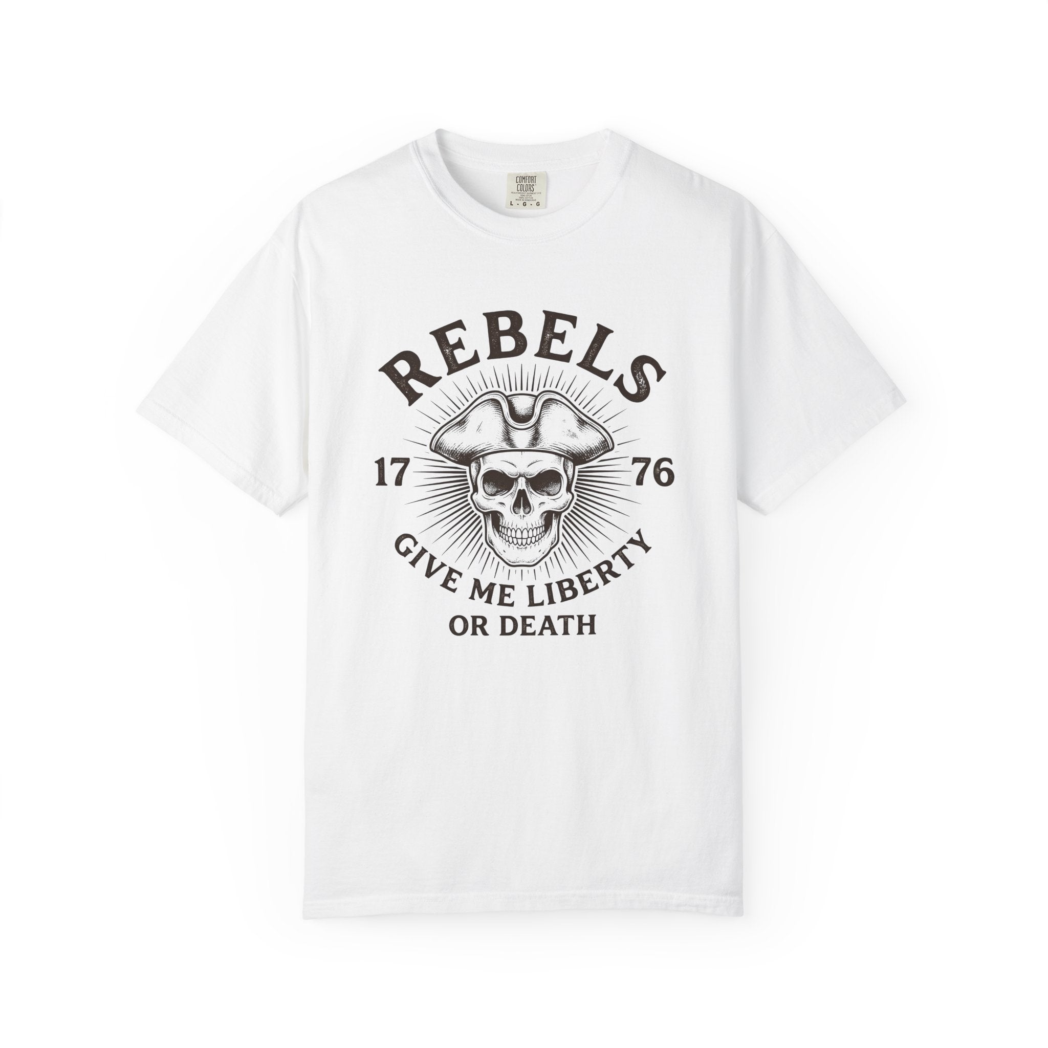 Skull Colonial Hat Shirt America Freedom Gift Women Hand Drawn Tee Skull Hat T-Shirt Patriot Fan Hand Drawn Tshirt Liberty Graphic Sketch