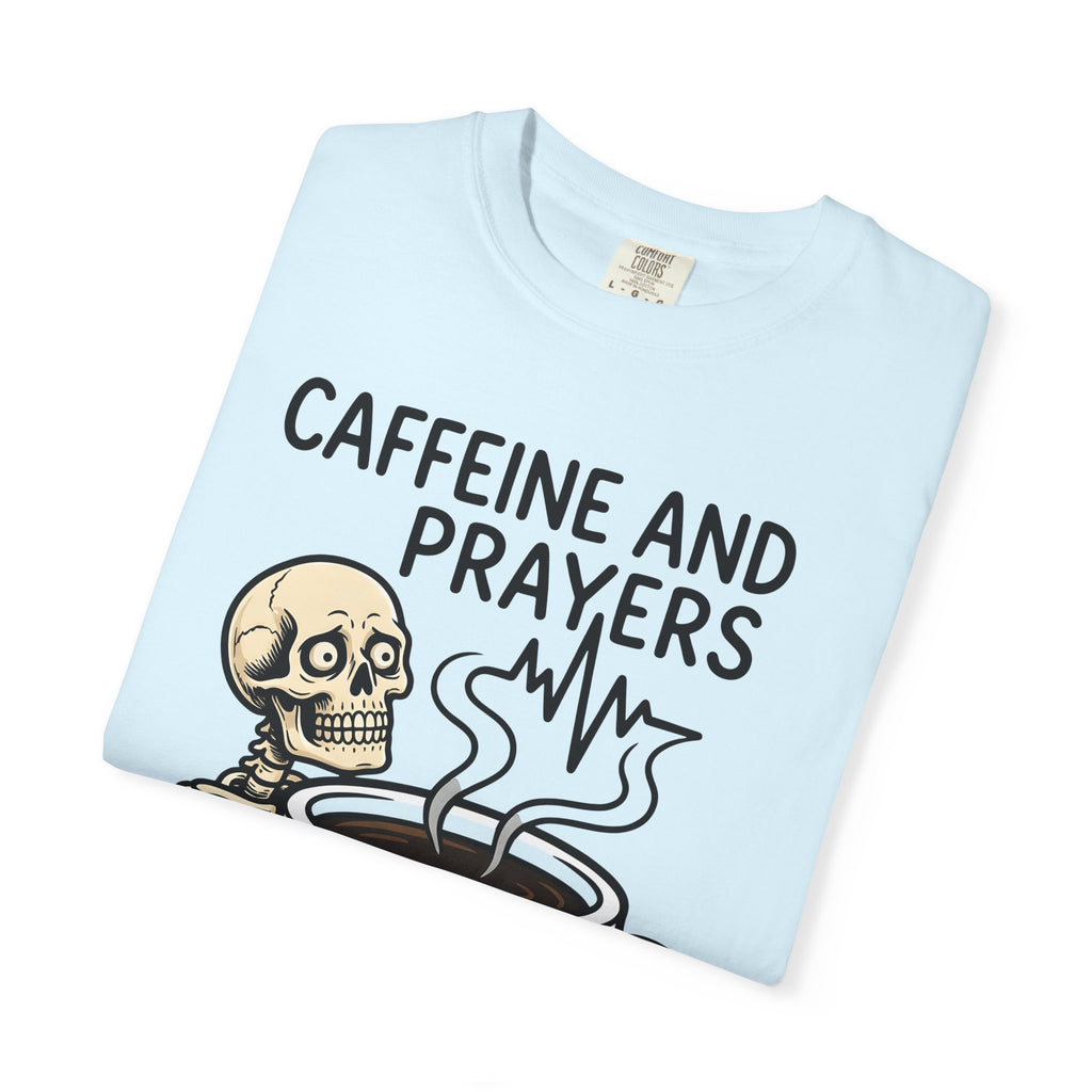 Skeleton Coffee Cup Shirt Nurses Coffee Gift Women Cartoon Tee Coffee Mug T-Shirt Nurse Enthusiast Comic Tshirt Caffeine Graphic Retro