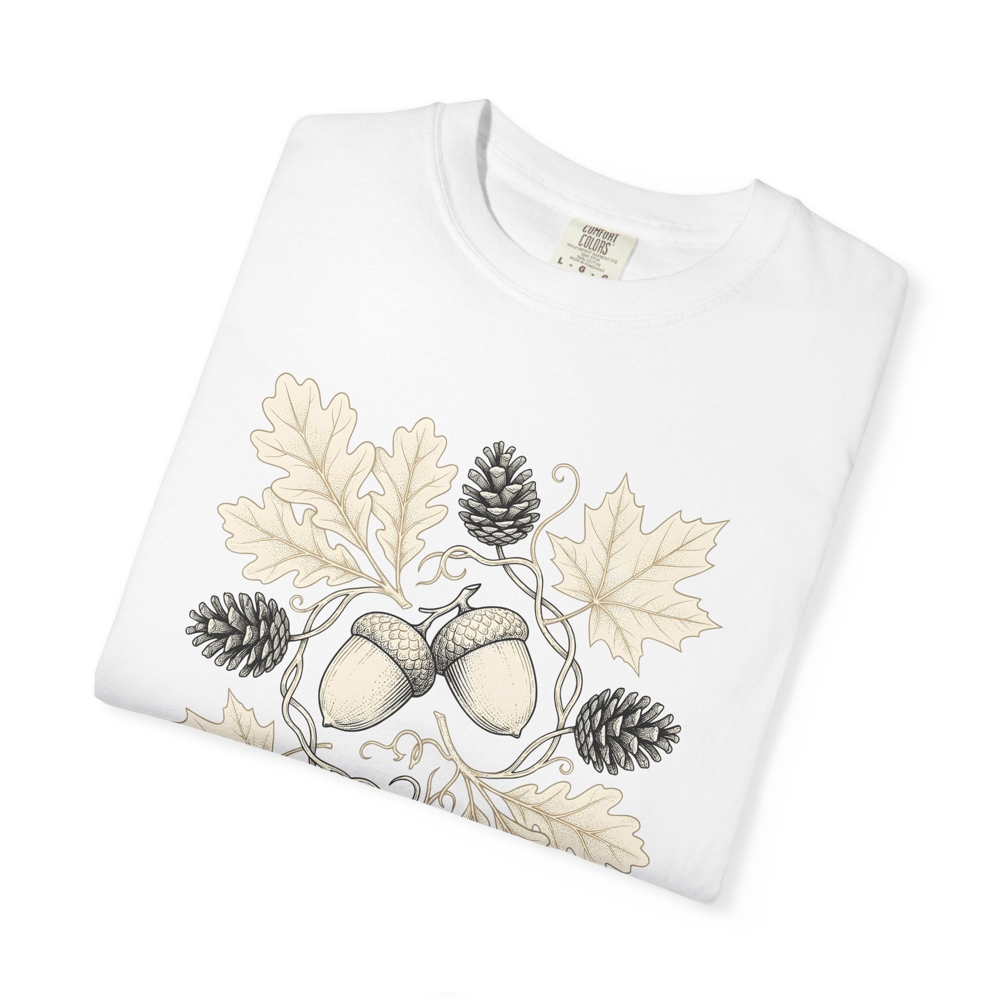 Acorn Pinecone Shirt Cottagecore Nature Gift Women Botanical Tee Pinecone T-Shirt Rustic Fan Floral Tshirt Wilderness Graphic Vintage Oak