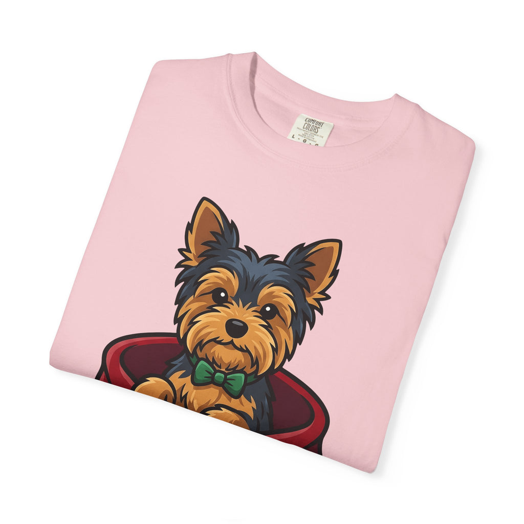Yorkie Puppy Shirt Dog Pet Supplies Gift Women Pop Art Tee Yorkie T-Shirt Dog Fan Pop Art Tshirt Pet Accessories Graphic Manga Bowtie Tshirt