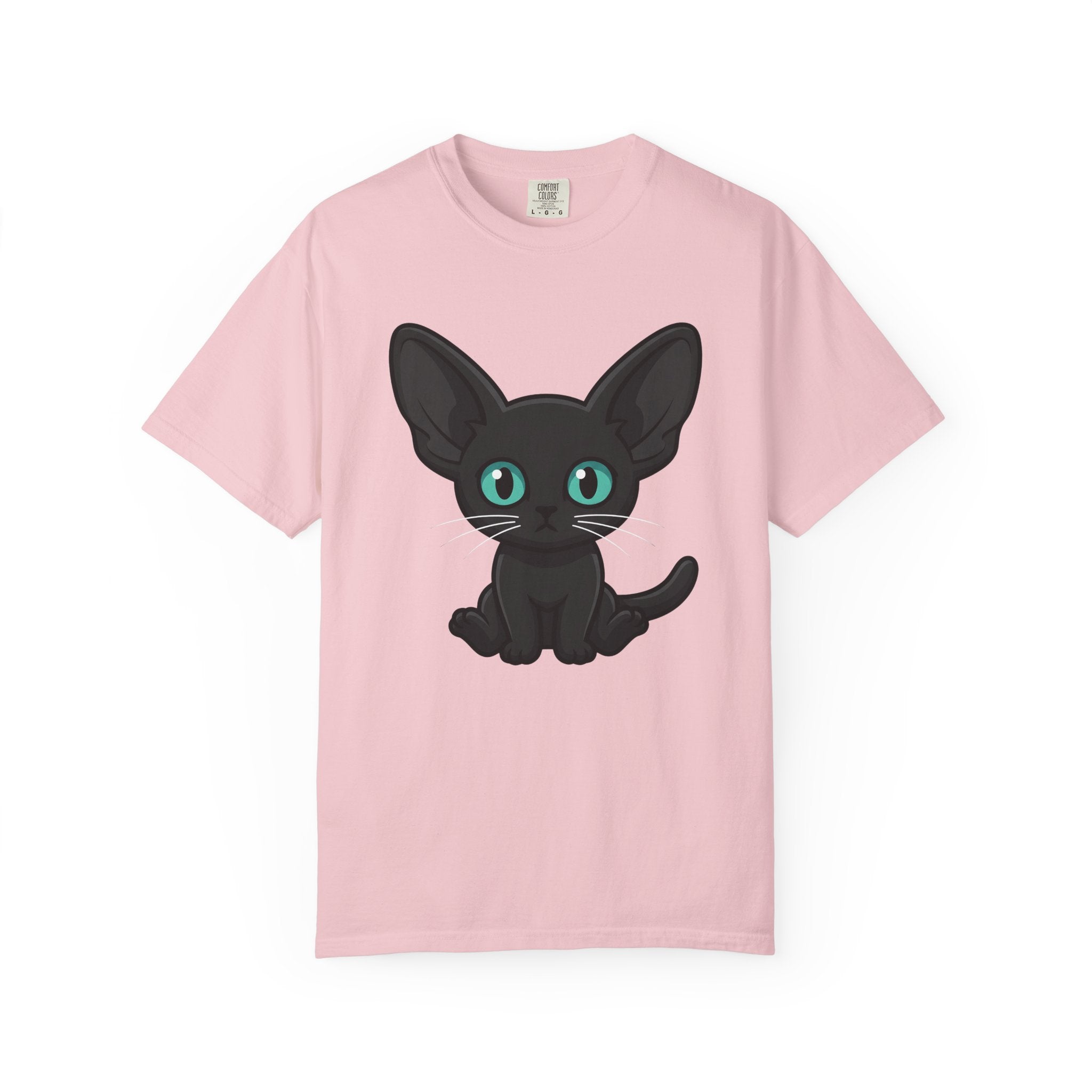 Black Cat Shirt Cat Pet Gift Women Cute Tee Kitty T-Shirt Cat Fan Feline Tshirt Animal Graphic Comic Large Eyes Tshirt