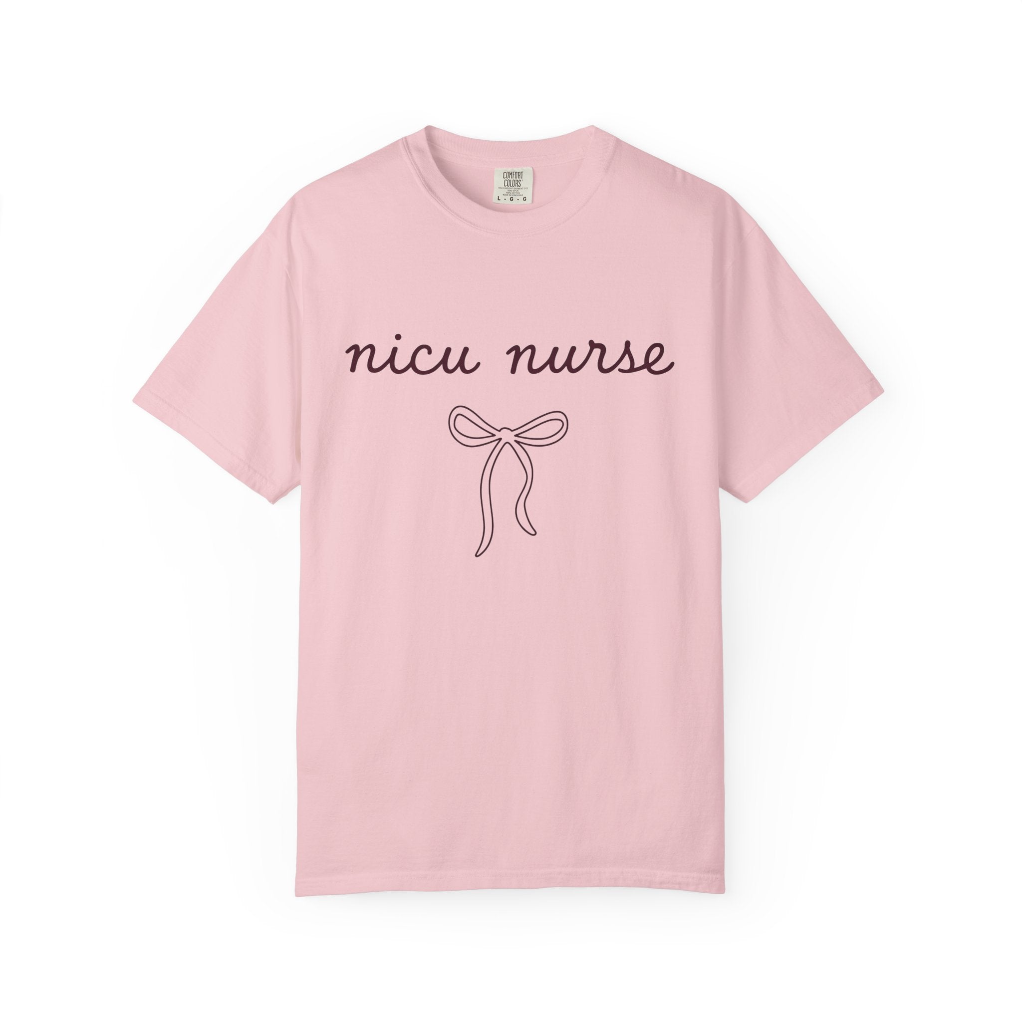 Bow Illustration Shirt Nurse Medicine Gift Women Basic Tee Bow T-Shirt Healthcare Enthusiast Simple Tshirt Medical Graphic Sleek Band Tshirt
