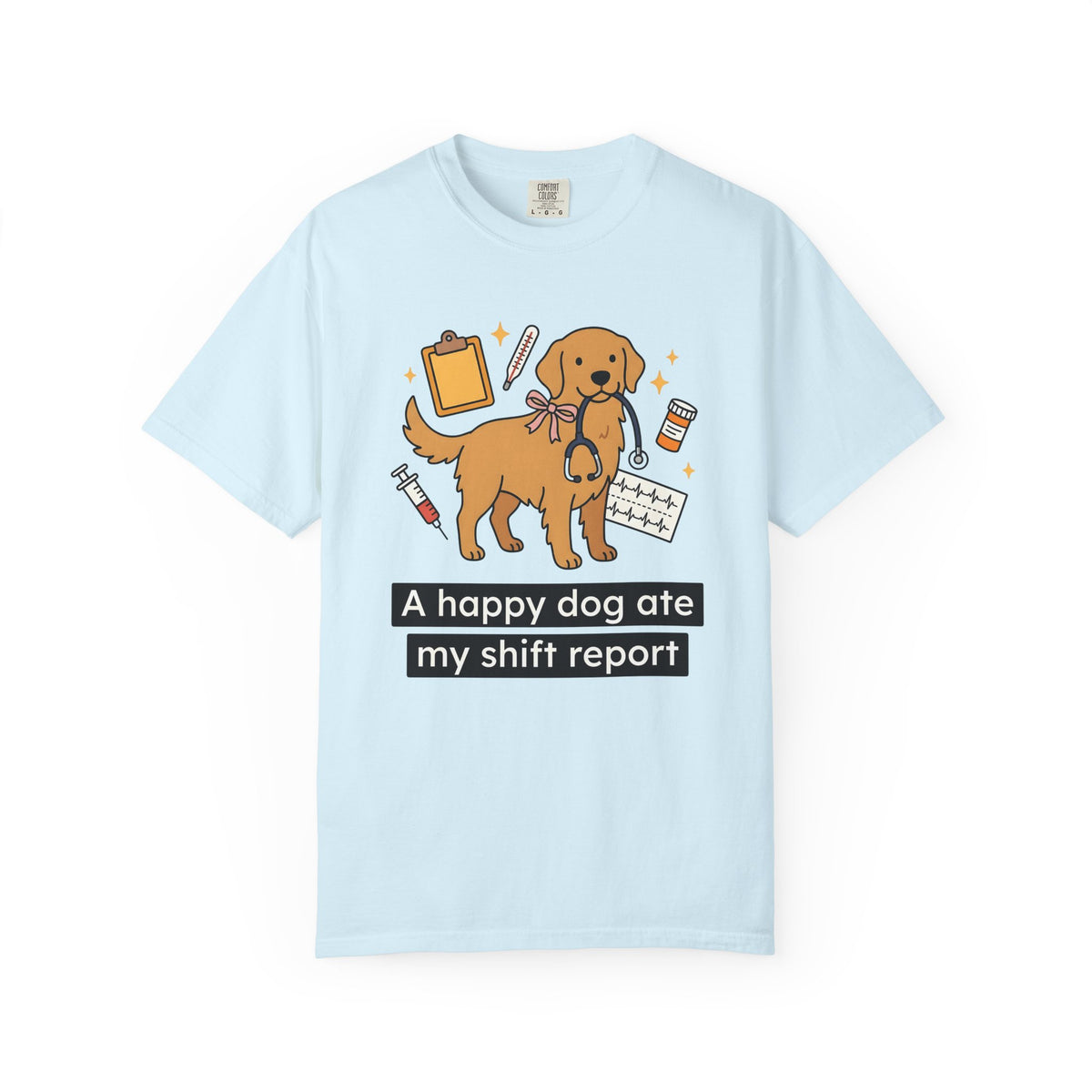 Retriever Dog Shirt Nurse Puppy Fan Unisex Gift Hand Drawn Tee Dog T-Shirt
