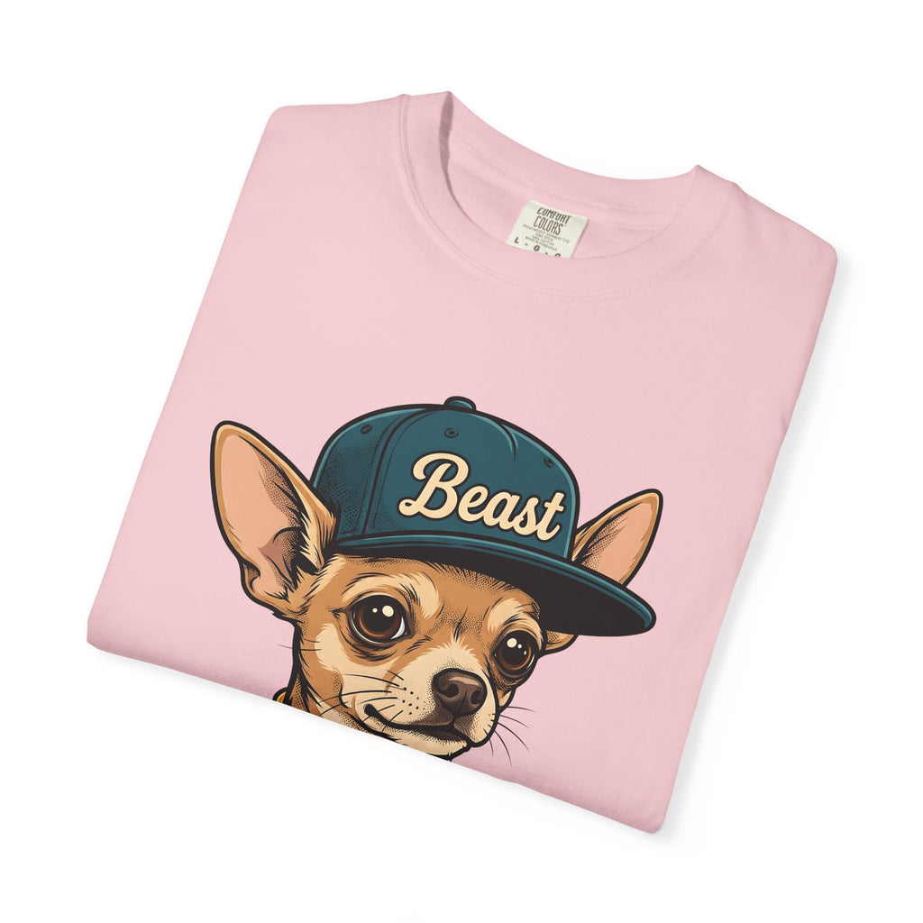 Chihuahua Companion Shirt Dog Satire Gift Women Caricature Tee Puppy T-Shirt Dog Fan Cartoon Tshirt Parody Graphic Sketch Gold Chain Tshirt