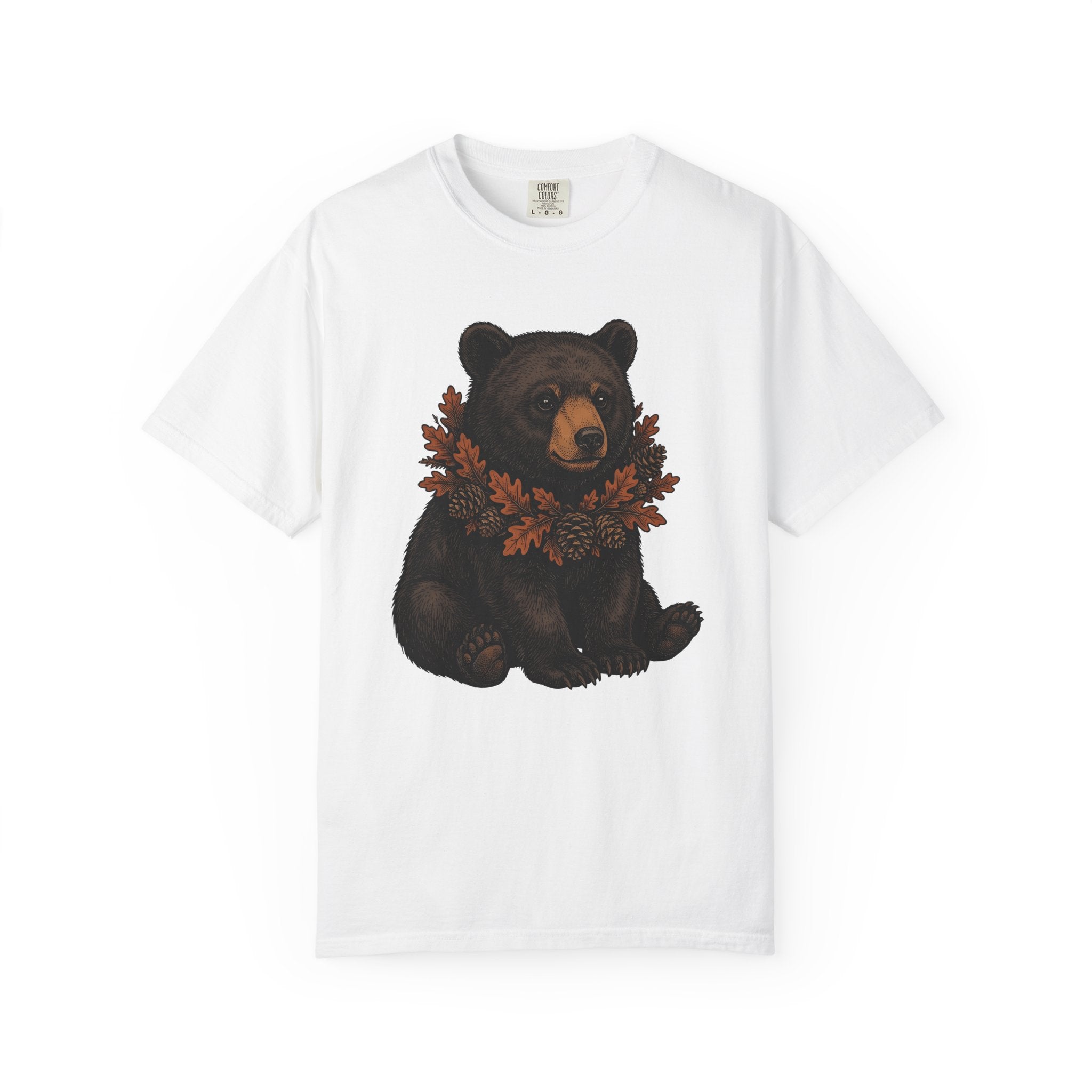 Baby Bear Shirt Animals Forest Gift Women Sketch Tee Cub T-Shirt Wildlife Fan Bear Drawing Woods Graphic Classic Cone Tshirt