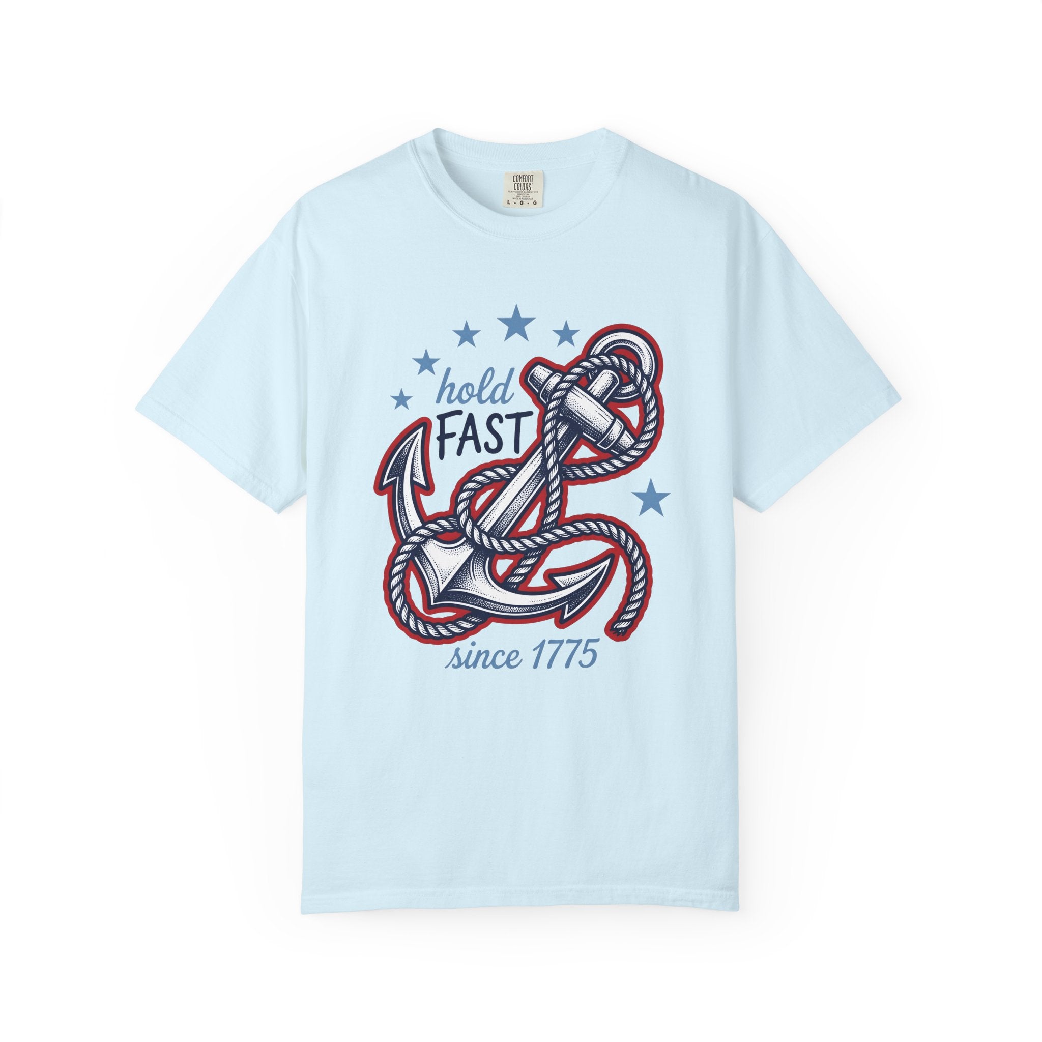 Anchor Rope Shirt America 4Th Of July Nautical Gift Women Vintage Tee Mooring Line T-Shirt Patriot Fan Retro Tshirt Maritime Graphic Hand