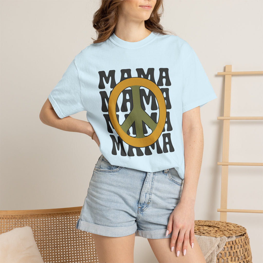 Peace Icon Shirt Moms Free Spirit Gift Women Abstract Tee Harmony T-Shirt Motherhood Fan Tribal Tshirt Bohemian Graphic Sketch Heavy