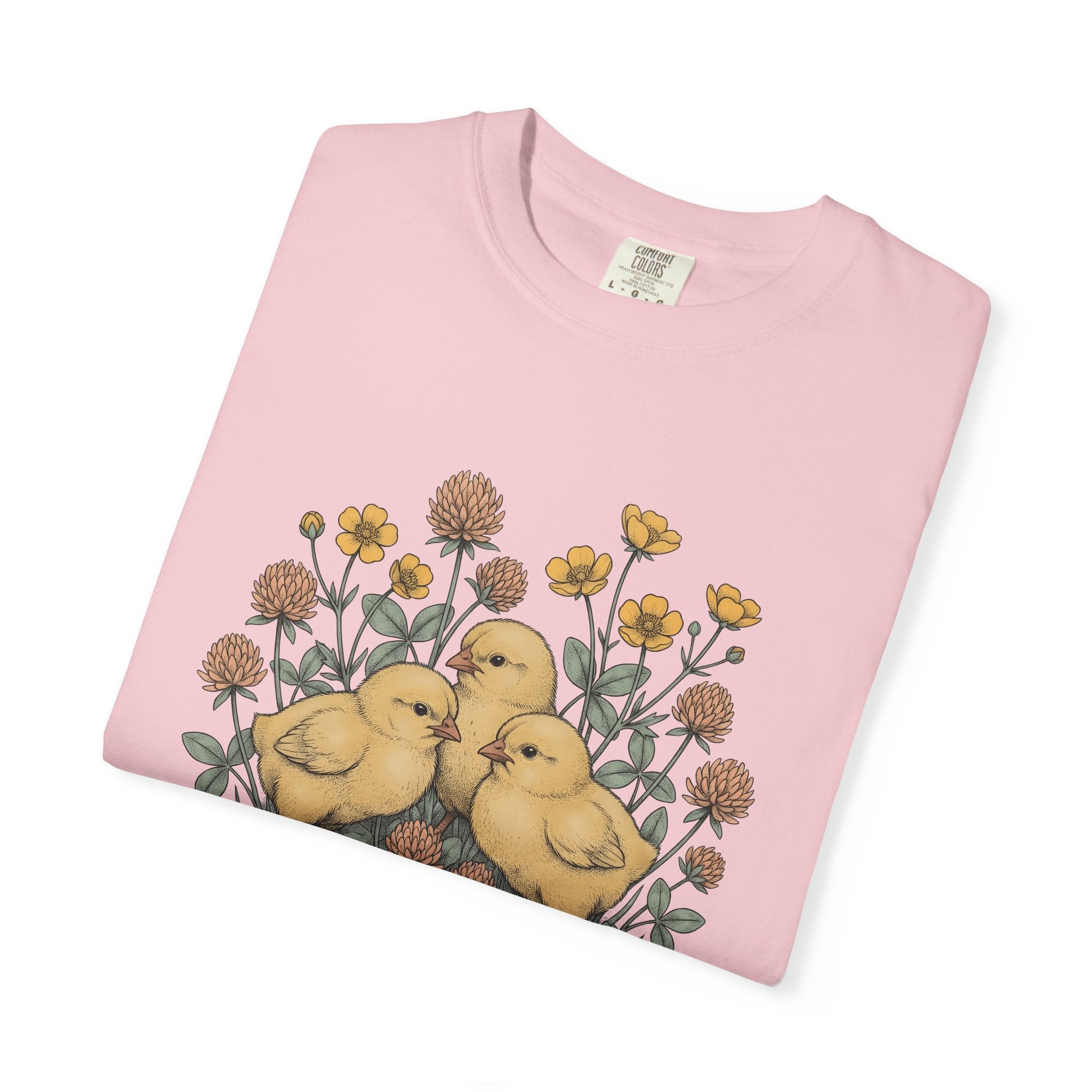 Little Chicks Shirt Easter Environment Gift Women Botanical Art Tee Chicks T-Shirt Easter Fan Botanical Tshirt Eco Graphic Hand Drawn Field