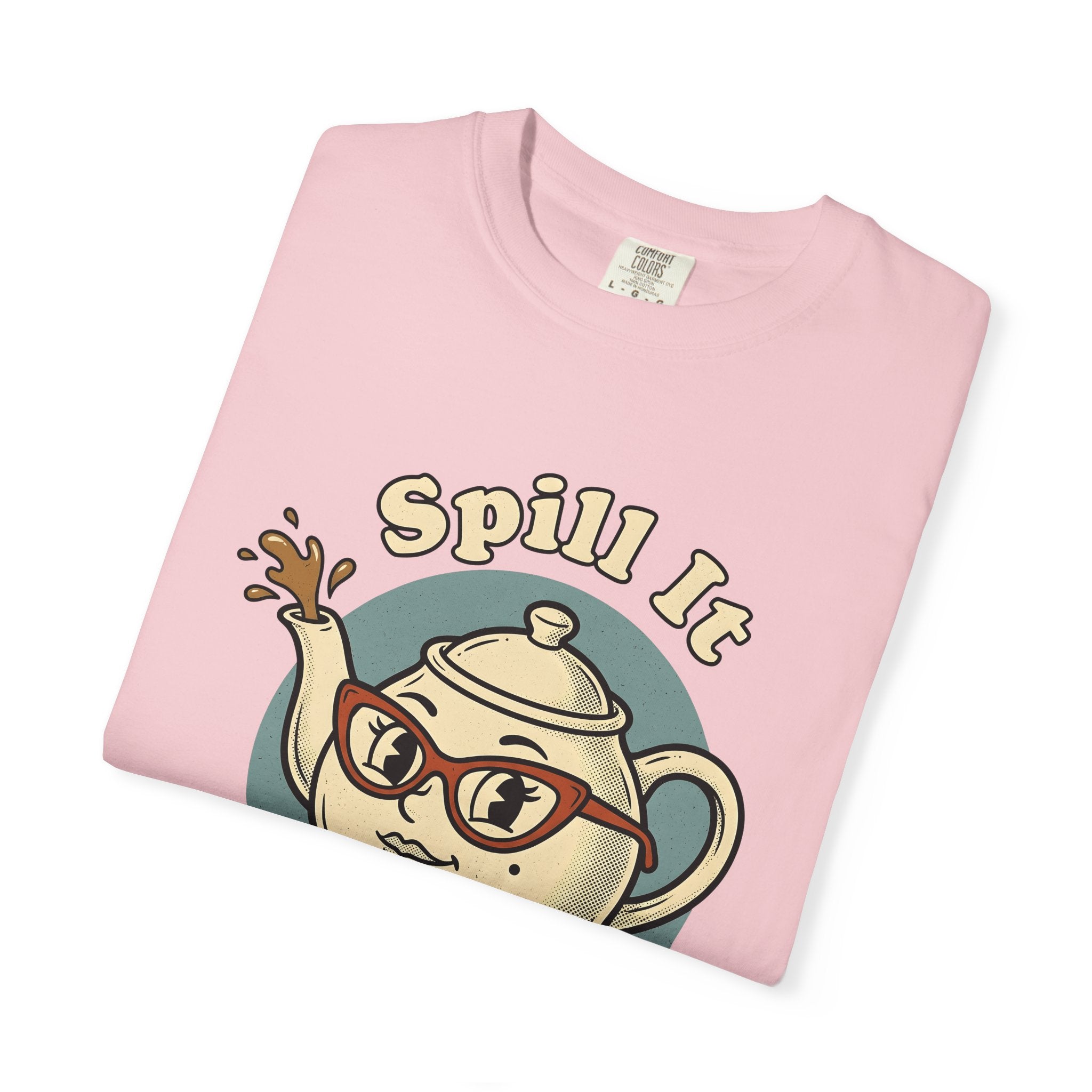 Teapot Face Shirt Coffee Joke Gift Women Comic Tee Teapot T-Shirt Coffee Fan Cartoon Tshirt Pun Graphic Vintage Eyeglasses Tshirt
