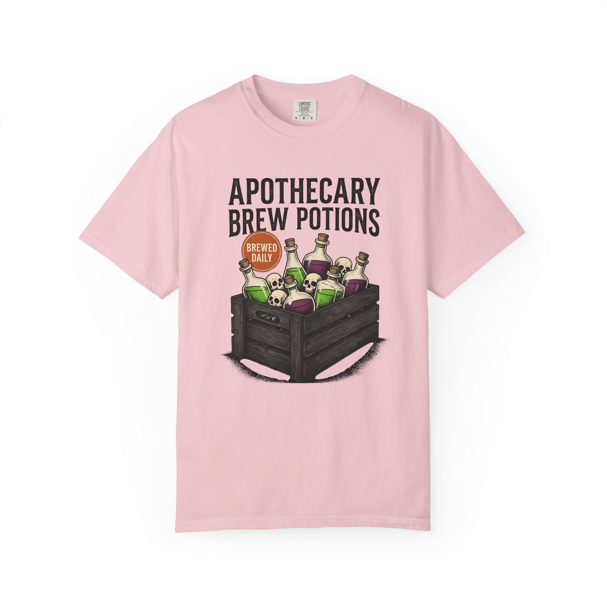 Potion Bottles Crate Shirt Halloween Gothic Unisex Gift Vintage Tee Apothecary