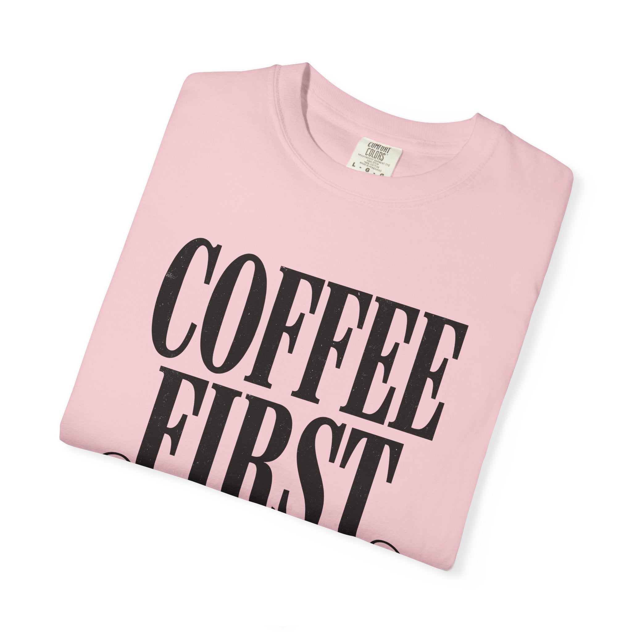Coffee Quote Shirt Mom Coffee Gift Women Bold Vintage Tee Coffee T-Shirt Mom Fan Vintage Tshirt Caffeine Graphic Retro Swirl Accent Tshirt