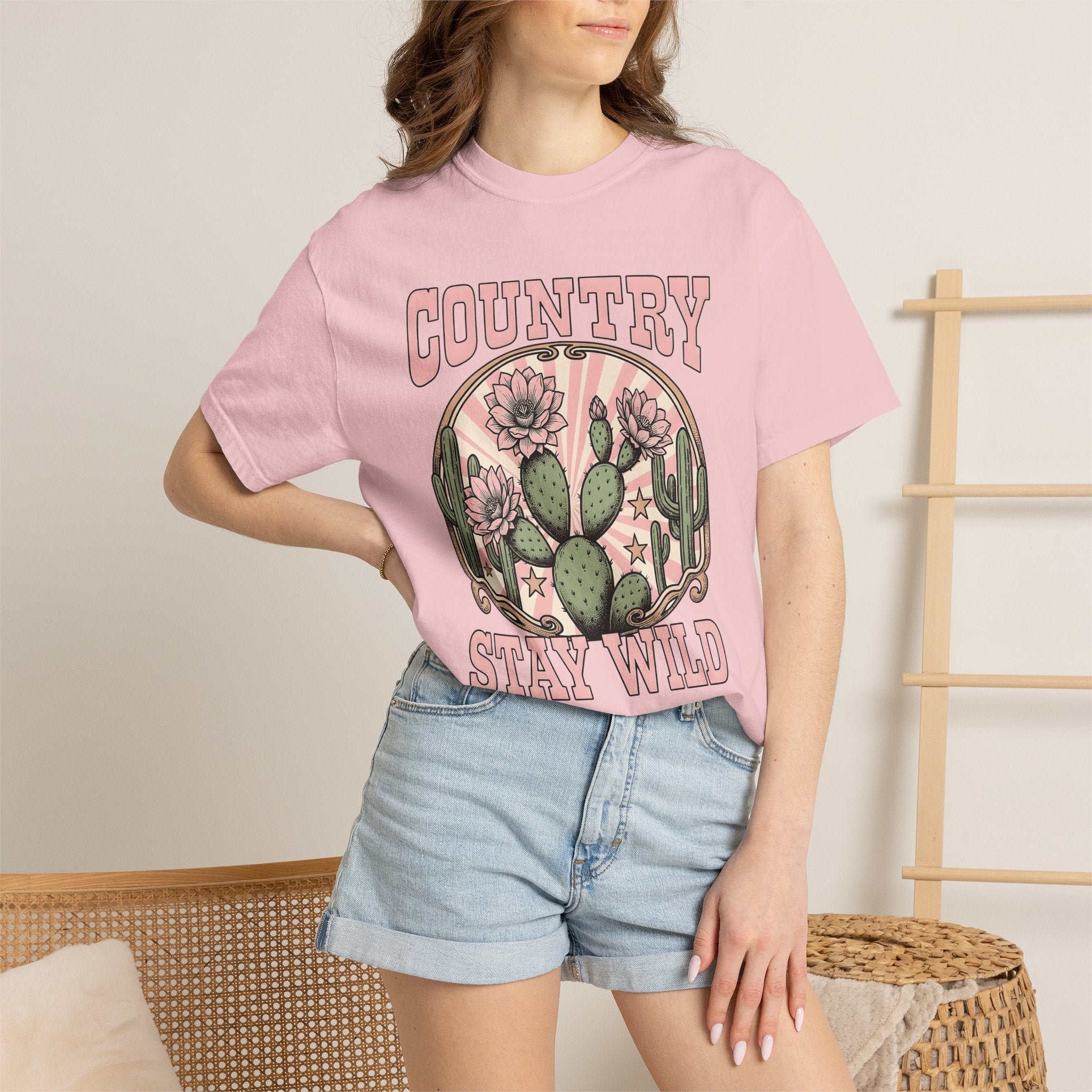 Prickly Pear Blooms Shirt Cowgirl Western Gift Women Prairie Tee Cactus Flower T-Shirt Rodeo Fan Rustic Tshirt Country Graphic Antique