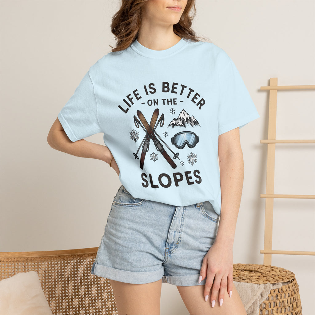 Snow Gear Shirt Skiing Frost Gift Women Aged Tee Winter T-Shirt Skier Enthusiast Vintage Tshirt Ice Graphic Outline Hill Tshirt