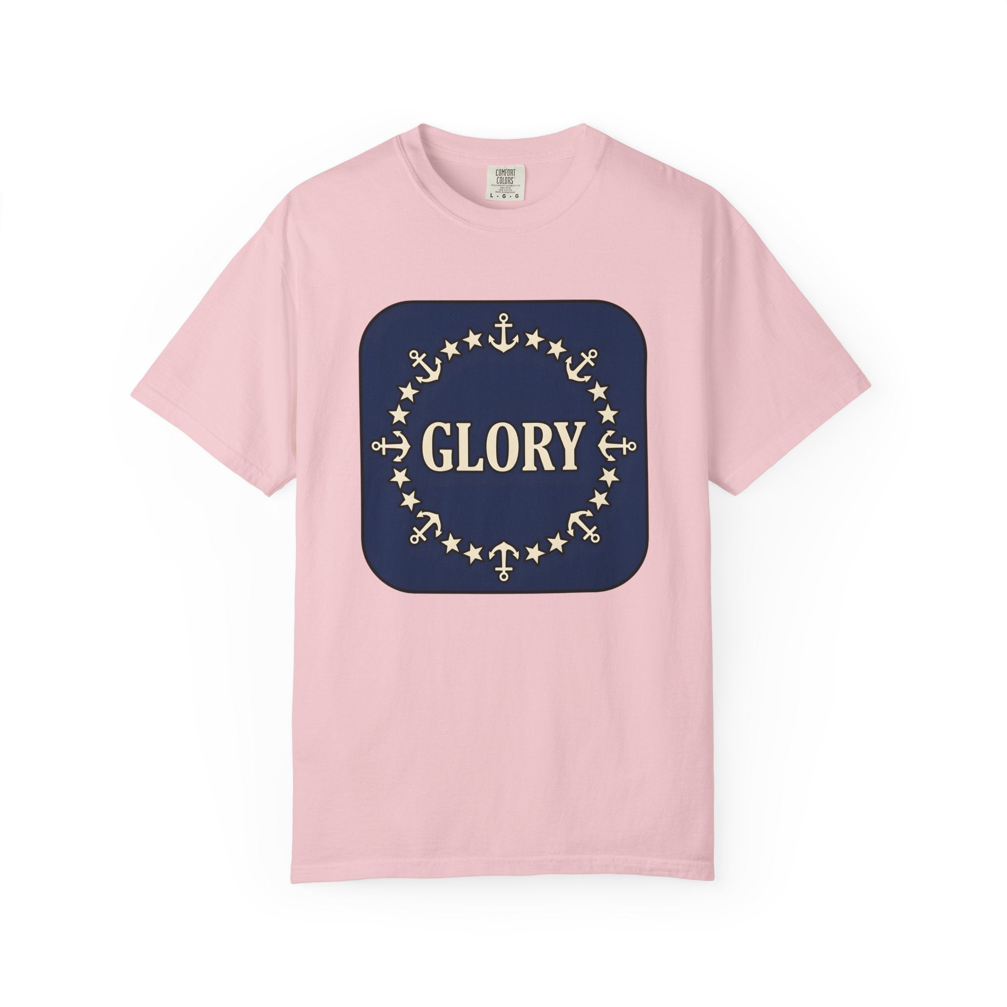 Anchor Star Circle Shirt 4th Of July Military Gift Women Patriotic Tee Symbol T-Shirt Independence Fan American Tshirt Soldier Graphic