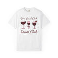 Wine Glasses Shirt St Valentines Day Wine Gift Women Hand Drawn Tee Glassware T-Shirt Valentine Fan Illustrated Tshirt Wine Graphic Vintage