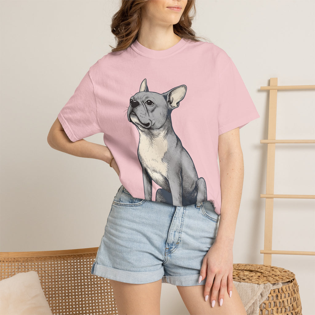 French Bulldog Shirt Dog Pets Gift Women Cartoon Tee Bulldog T-Shirt Dog Fan Pug Tshirt Animal Graphic Old School Resting Stance Tshirt