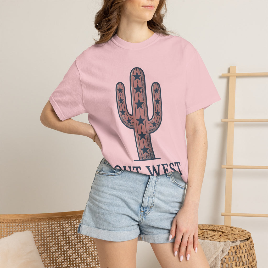 Cactus Art Shirt Cowgirl Wilderness Gift Women Cowboy Tee Succulent T-Shirt Rodeo Fan Western Tshirt Outdoor Graphic Retro Star Shapes