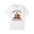 Hare Coffee Cup Shirt Easter Mocha Gift Women Farmhouse Tee Coffee Mug T-Shirt Spring Fan Rustic Tshirt Cappuccino Graphic Doodle Blossom
