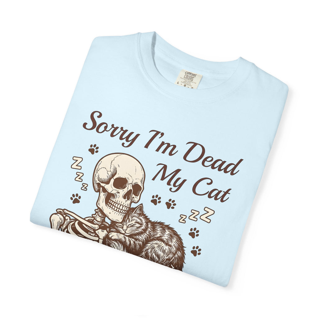 Bone Cat Shirt Cat Comedy Gift Women Rustic Tee Skeleton T-Shirt Feline Fan Vintage Tshirt Humor Graphic Line Art Cat Tracks Tshirt