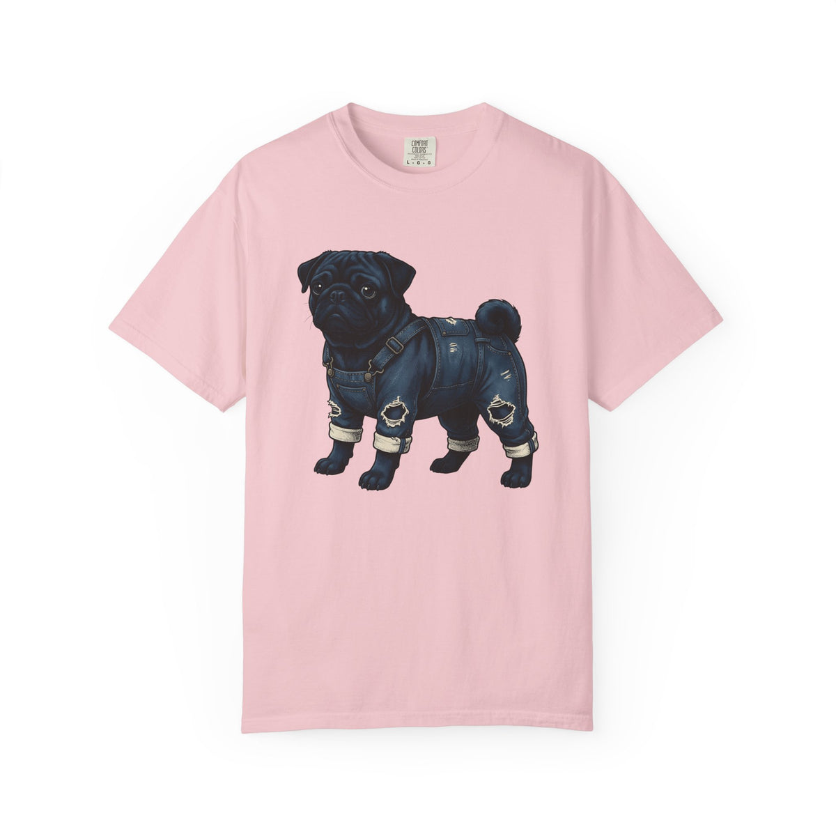 Pug Dog Shirt Dog Fashion Unisex Gift Hand Drawn Tee Poodle T-Shirt Dog Fan