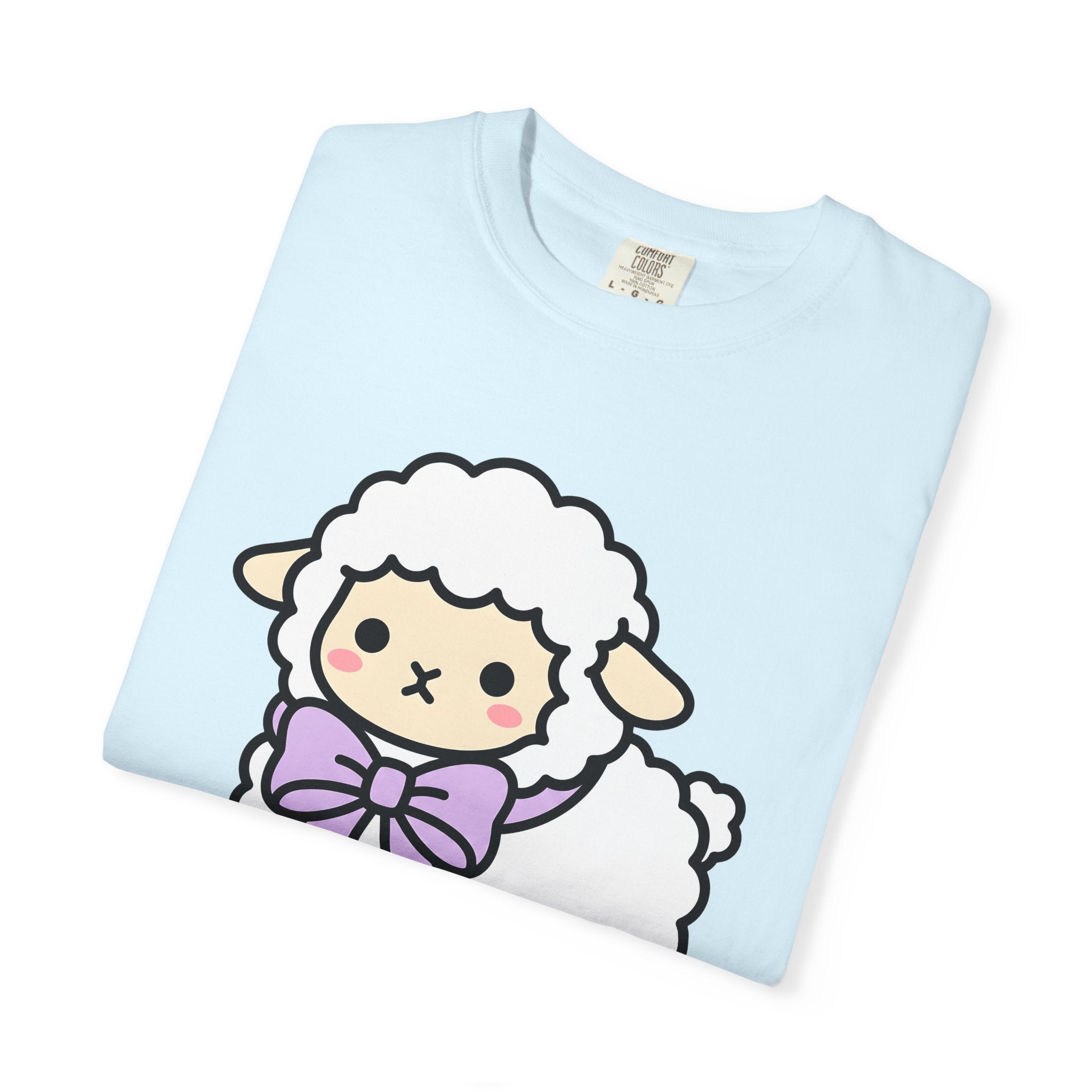 Cute Lamb Shirt Easter Creature Gift Women Adorable Tee Sheep T-Shirt Easter Fan Lamb Tshirt Beast Graphic Animated Pink Bow Tshirt