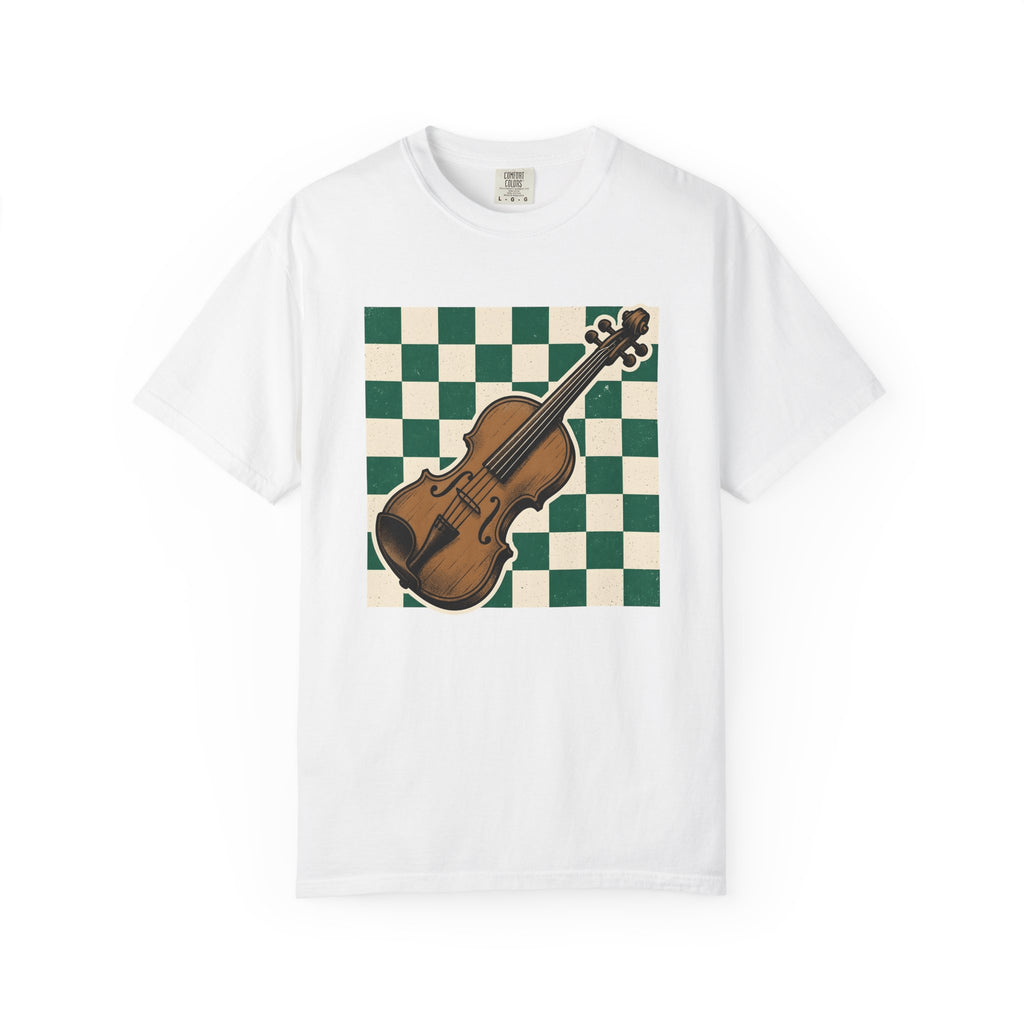 Fiddle Illustration Shirt St Patrick's Day Instruments Gift Women Rustic Tee Violin T-Shirt Irish Fan Folk Tshirt Music Graphic Classic