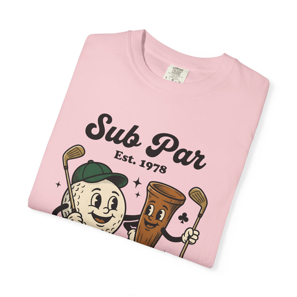 Golf Tee Ball Shirt Golf Satire Gift Women Animated Tee Golf Ball T-Shirt Golfer Fan Cartoon Tshirt Parody Graphic Hand Drawn Golf Driver