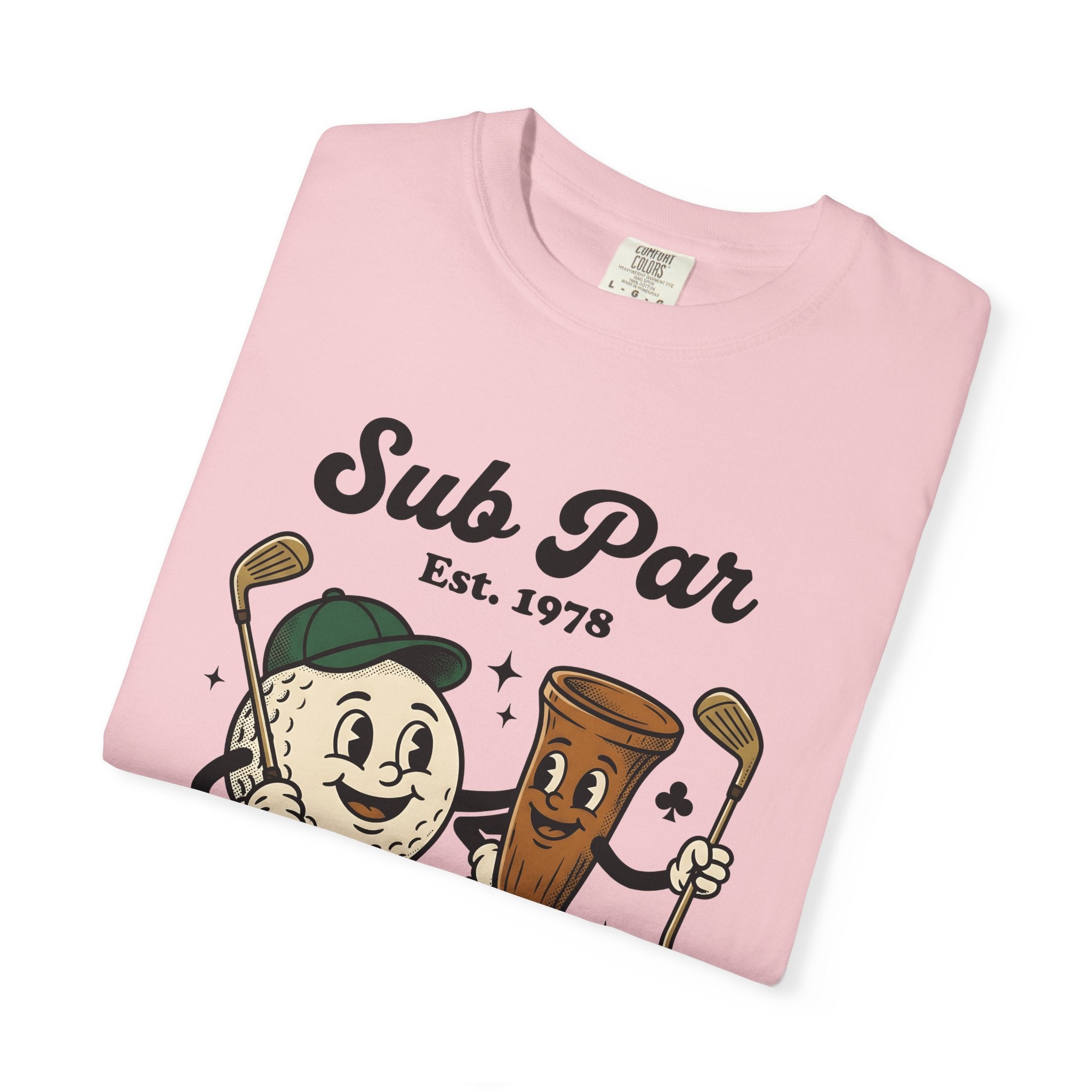 Golf Tee Ball Shirt Golf Satire Gift Women Animated Tee Golf Ball T-Shirt Golfer Fan Cartoon Tshirt Parody Graphic Hand Drawn Golf Driver