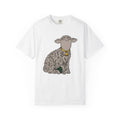Lamb Floral Shirt Easter Farmhouse Gift Women Hand Drawn Tee Sheep T-Shirt Easter Fan Lamb Tshirt Rustic Graphic Minimalist Bell Tshirt