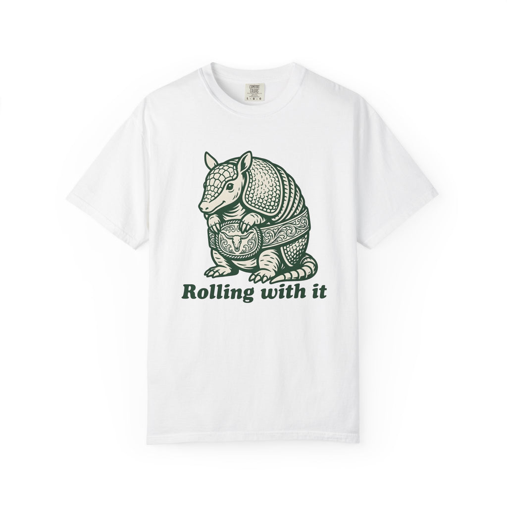 Armadillo Graphic Shirt Funny Animal Gift Women Vintage Tee Armadillo T-Shirt Humor Fan Dillo Graphic Retro Cowboy Belt Tshirt