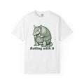 Armadillo Graphic Shirt Funny Animal Gift Women Vintage Tee Armadillo T-Shirt Humor Fan Dillo Graphic Retro Cowboy Belt Tshirt