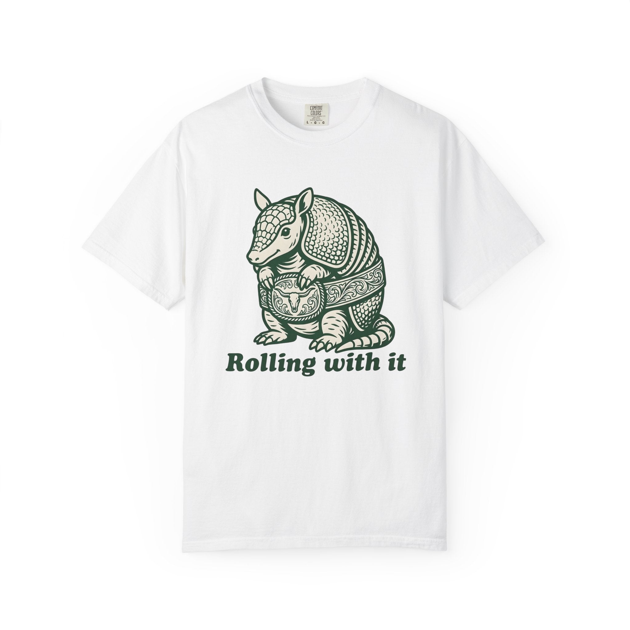 Armadillo Graphic Shirt Funny Animal Gift Women Vintage Tee Armadillo T-Shirt Humor Fan Dillo Graphic Retro Cowboy Belt Tshirt