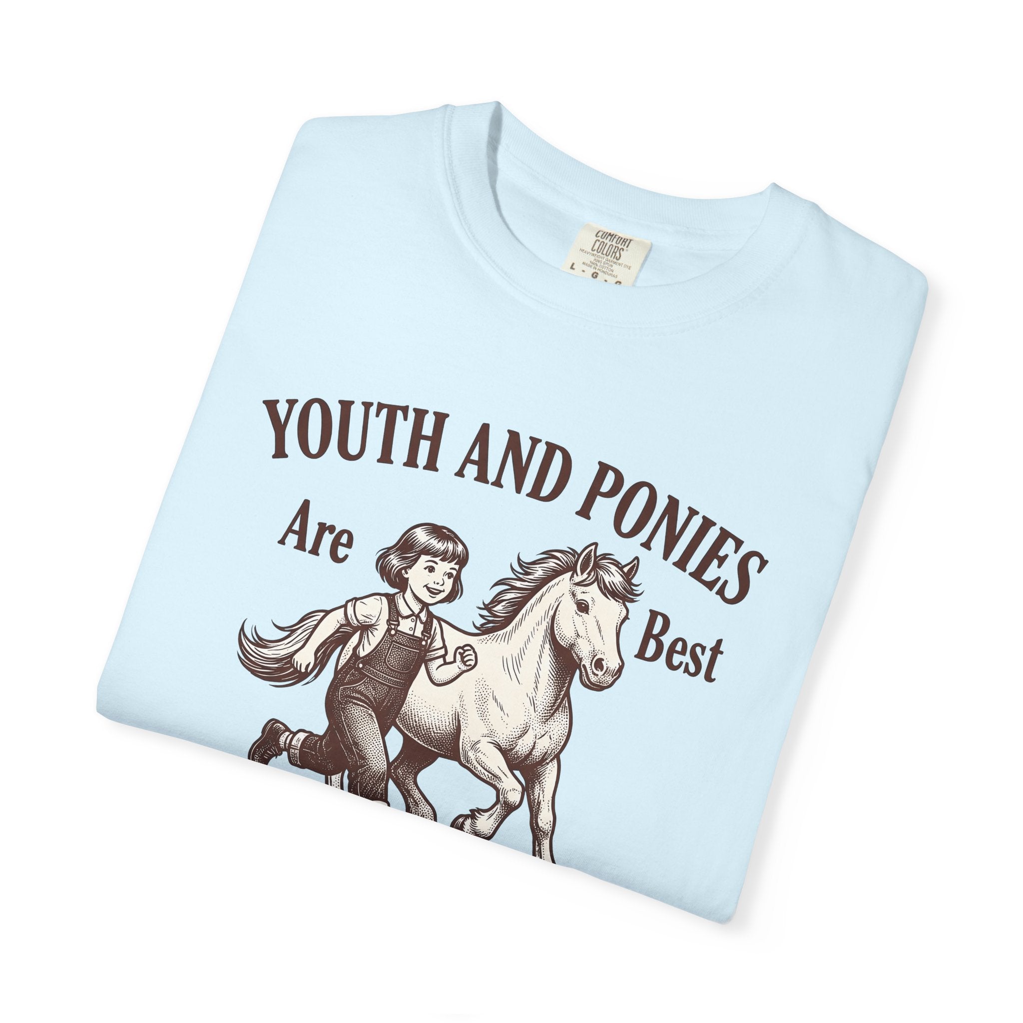 Child Pony Shirt Horse Farm Gift Women Vintage Tee Foal T-Shirt Equestrian Enthusiast Retro Tshirt Ranch Graphic Hand Drawn Overalls Tshirt